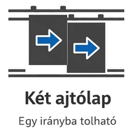 80 kg-os egy irányba nyíló DUPLASÍNES vasalatok
