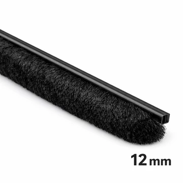 SMM02 közepes szálhosszúságú (12 mm) porkefe tömítés tolóajtó sín takaróprofiljához