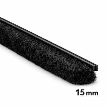SMM03 extra hosszú (15 mm) szálhosszúságú porkefe tömítés tolóajtó vasalat alumínium takaróprofiljához