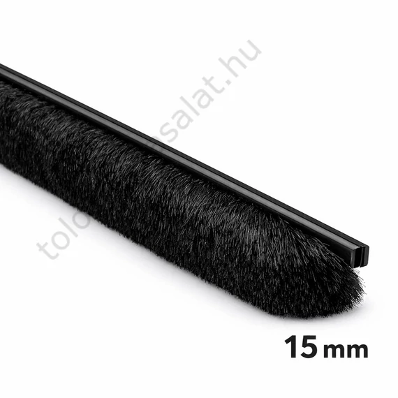 SMM03 extra hosszú (15 mm) szálhosszúságú porkefe tömítés tolóajtó vasalat alumínium takaróprofiljához