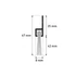 Kép 2/2 - Alumínium profilos ajtókefe – 250 cm (42 mm sörte)